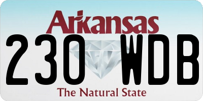AR license plate 230WDB