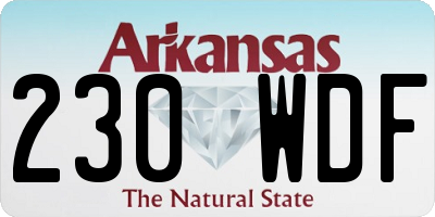 AR license plate 230WDF