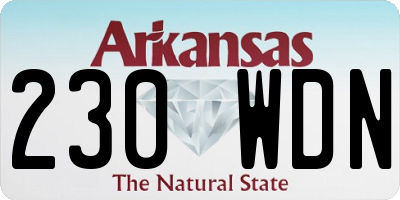 AR license plate 230WDN