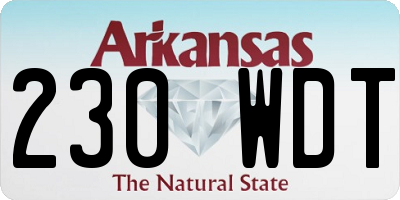AR license plate 230WDT