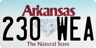 AR license plate 230WEA
