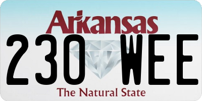 AR license plate 230WEE