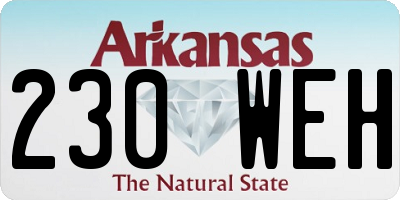 AR license plate 230WEH