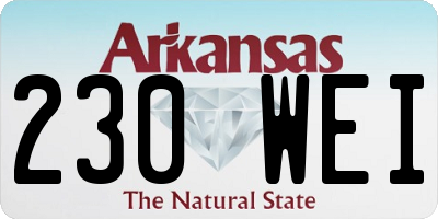 AR license plate 230WEI