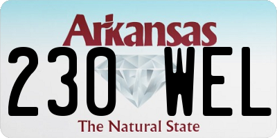 AR license plate 230WEL