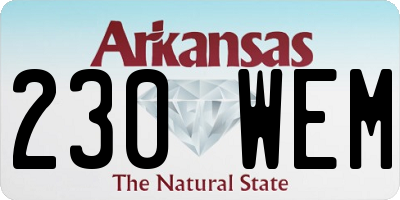 AR license plate 230WEM