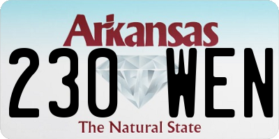 AR license plate 230WEN