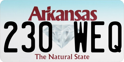 AR license plate 230WEQ