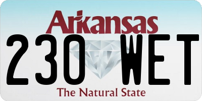 AR license plate 230WET