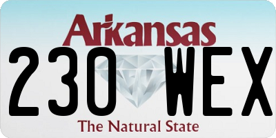 AR license plate 230WEX