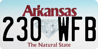 AR license plate 230WFB
