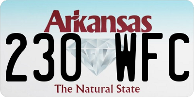 AR license plate 230WFC