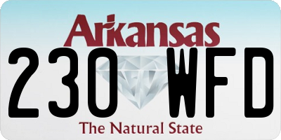 AR license plate 230WFD