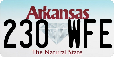 AR license plate 230WFE