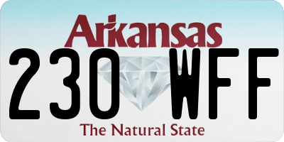 AR license plate 230WFF