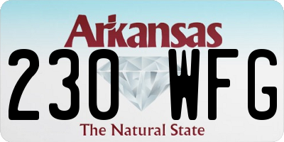 AR license plate 230WFG