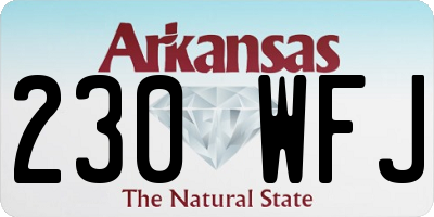 AR license plate 230WFJ