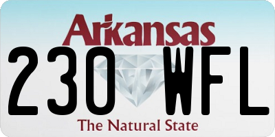 AR license plate 230WFL
