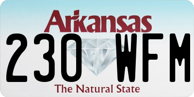 AR license plate 230WFM
