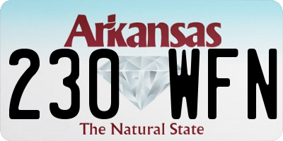 AR license plate 230WFN