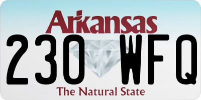 AR license plate 230WFQ