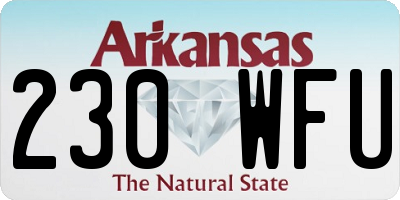 AR license plate 230WFU