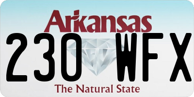 AR license plate 230WFX