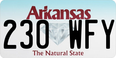 AR license plate 230WFY