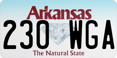AR license plate 230WGA