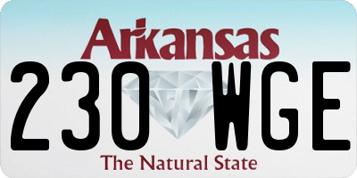 AR license plate 230WGE