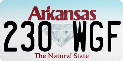 AR license plate 230WGF