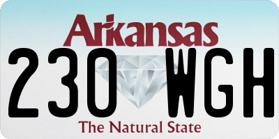 AR license plate 230WGH
