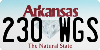 AR license plate 230WGS