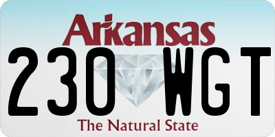 AR license plate 230WGT