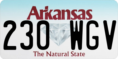 AR license plate 230WGV