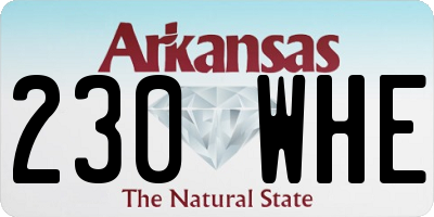 AR license plate 230WHE