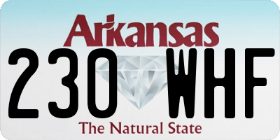 AR license plate 230WHF