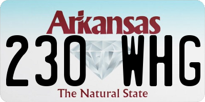 AR license plate 230WHG