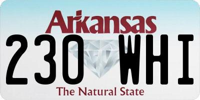 AR license plate 230WHI