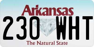 AR license plate 230WHT