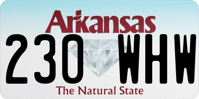 AR license plate 230WHW