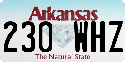 AR license plate 230WHZ