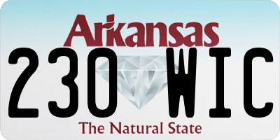 AR license plate 230WIC