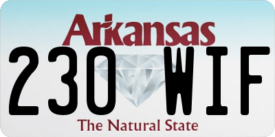 AR license plate 230WIF