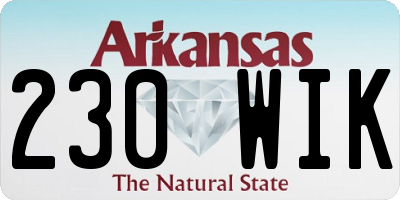 AR license plate 230WIK