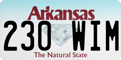 AR license plate 230WIM