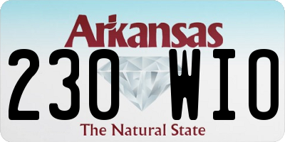 AR license plate 230WIO