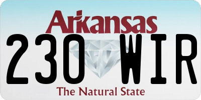 AR license plate 230WIR