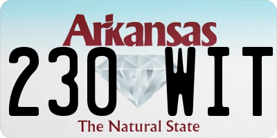 AR license plate 230WIT