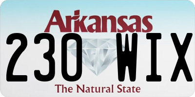 AR license plate 230WIX